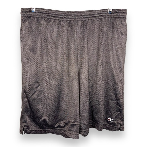 Vintage Large Champion Grey 90’s Mesh Basketball Shorts Mens - Picture 1 of 8
